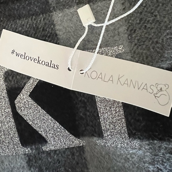 KOALA KANVAS Flannel Gray Plaid Glitter SKI Wristlet NEW Apres Ski - Picture 5 of 5